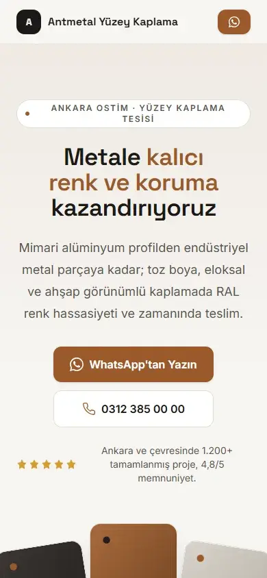Doveify Kurumsal Demo demo sitesinin mobil görünümü